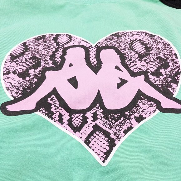 Kappa Unisex Crew Neck Aquamarine Pullover Loopknit Sweatshirt NWOT size:4T - Picture 2 of 7